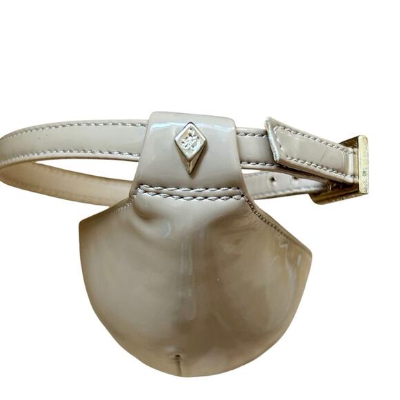 Like new Sam Edelman Patti  nude patent leather strappy heels sz 8.5 - Picture 7 of 10